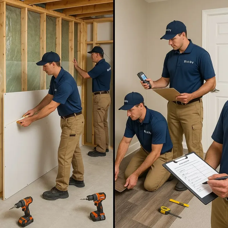 Repairs and Reconstruction process in Paradis, LA